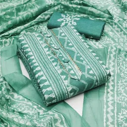 Unstitched Cotton Blend Salwar Suit Material Printed-image-63