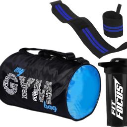 Gym Bag for Men & Women Gym Bag with Shaker Bottle & Wrist Band For Exerciser Fitness Accessory Kit Kit-image-81