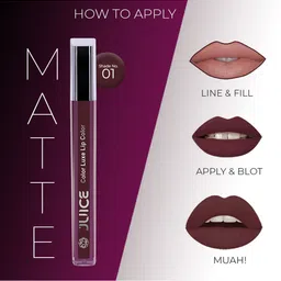 JUICE Color Luxe Bio Retinol Moisturising SPF15 Matte Lipstick 2.5ml - Shade M01 image 4
