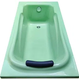 Bonn Acrylic 4.5 feet Fixed (with Headrest) - Green Alcove Bathtub-image-4