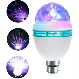 SPARK WORLD White Rotating Disco LED Ceiling Lamp image 5