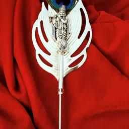 ASTRO-D German silver Tilak stick flute RADHA KRISHNA Decorative Showpiece - 10 cm-picture-40