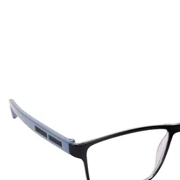 GARTH Unisex Clear Lens & Black Square Sunglasses with UV Protected Lens AERO SQR GREY_GRT image 4