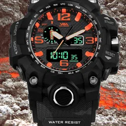 V2A Men Black Dial & Straps Analogue and Digital Multi Function Watch V2A-1545MC image 5