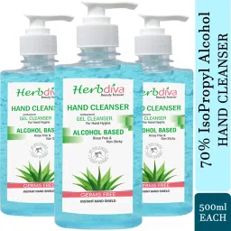 70% Alcohol Based Hand Cleanser, Pump, 500ml (Pack of 3) Hand Sanitizer-image-3