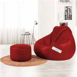giglick 4XL Bean Bag With Footrest Teardrop Bean Bag With Bean Filling image 2