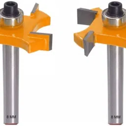 Shank-8MM Rabbeting/Slot [Cut 10-MM][4-Teeth] Router Bit Set Of 2-Pcs. Rotary Bit Set-22