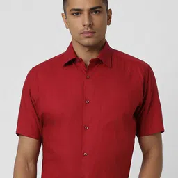 Van Heusen Men Spread Collar Solid Cotton Slim Fit Formal Shirt-picture-16