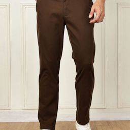 Thomas Scott Men Smart Straight Fit Mid-Rise Chinos Trousers-image-30