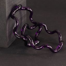 ZULKA Set of 2 Purple Spiral Crystal Glass Bangles-image-30