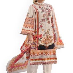 DRAVINAM Trends Embroidered Pure Cotton Unstitched Dress Material-image-73