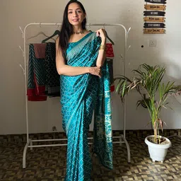 HERE&NOW Pure Cotton Bagru Saree-21