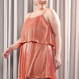 CURVE BY KASSUALLY Plus Size Shoulder Strap A-Line Mini Dress image 3