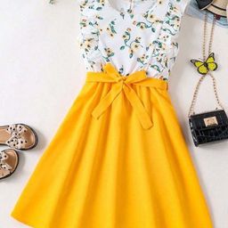 Billion Women Floral Printed Flutter Sleeves Fit & Flare Dress-17