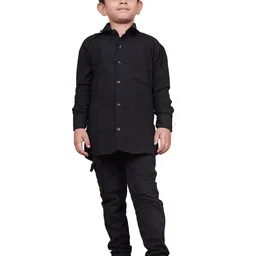 GUNJA FASHION Boys Comfort Geometric Printed Spread Collar Cotton Casual Shirt-image-18