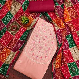 Panzora Floral Embroidered Sequinned Unstitched Dress Material-image-67