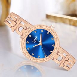 Ajanta Quartz Women Brass Patterned Dial & Bracelet Style Straps Analogue Watch AWC130ESL 1-44