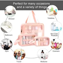 Ajabh Peach-Coloured Set of 3 Regular Makeup Organiser Organisers image 5