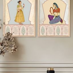 Kotart White & Blue 2 Pieces Wooden Wall Arts-picture-19