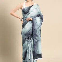 BUTA BUTI Abstract Printed Pure Cotton Saree-image-1