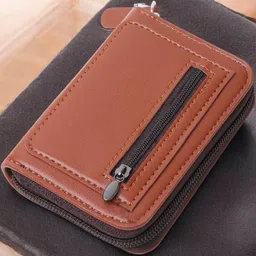 SZN Men Zip Detail Leather Card Holder-24