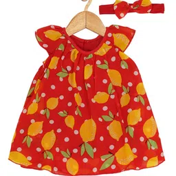 HERE&NOW Girls Conversational Print A-Line Dress-image-73