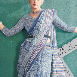 Anouk Rustic Ethnic Motifs Bagru Saree image 3