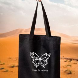 the sack co Black Cotton Tote Bag-image-100
