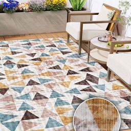 Kaleen India Navy Blue Geometric Anti-Skid Polyester Carpet-10