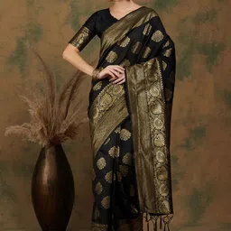 Suha Woven Design Zari Art Silk Ready to Wear Banarasi Saree-image-64