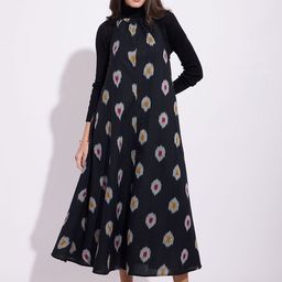 Pink Fort Ethnic Motifs Printed Halter Neck A-Line Dress-picture-10