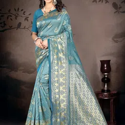 F FASHION Woven Design Zari Pure Silk Banarasi Saree-image-64
