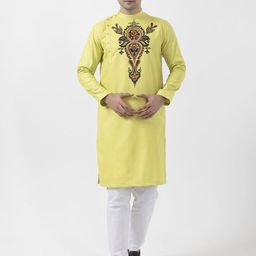 DEVOILER Men Ethnic Motifs Printed Regular Kurta with Pyjamas-21