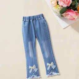 FOREVER FRIDAY Girls Embellished Regular Fit Mid-Rise Stretchable Light Fade Jeans-image-53