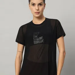 MKH Women Typography Dri-FIT Pockets T-shirt-53