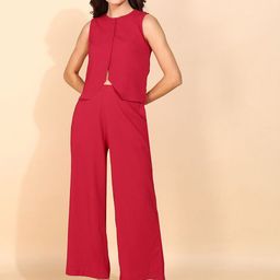 Fashfun Textured Waistcoat With Trousers Co-Ords-image-60