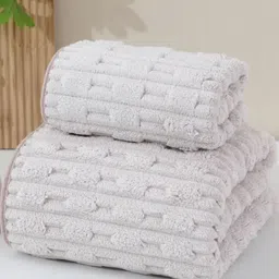 HomeCloud Grey 2 Piece Terry Cotton 400 GSM Towel Set-44