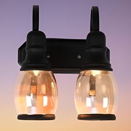 KINIS Black & Transparent Textured Metal Abstract Shaped Wall Lamp With Bulb-12