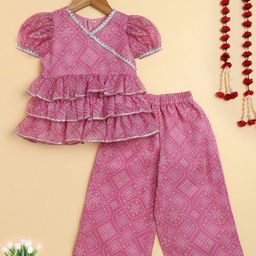 The Magic Wand Girls Printed Top With Palazzos-picture-10