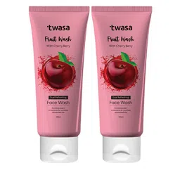 Twasa Set Of 2 Fruit Wash With Cherry Berry Dual Refreshing Face Wash - 100 ml Each-0
