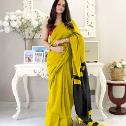 Anouk Women Solid Pure Cotton Saree-85