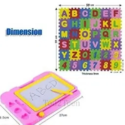 hk toys Best Combo of ABCD Alphabet Puzzle Mat and Drawing and Writing Board image 3