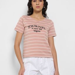 Honey by Pantaloons Women Horizontal Stripes Printed Cotton Top-image-54