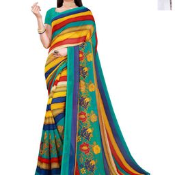 Moda Rapido Floral Pure Georgette Saree-image-92