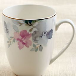 Home Centre Altius Periwinkle White & Blue Floral Printed Porcelain Glossy Mug- 350ml-picture-34
