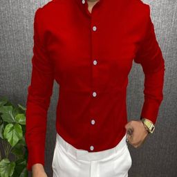 Mens Formal Full Sleeve Spread Collar 100% Cotton Shirt-image-85