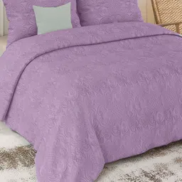 LABHAM Sensations Purple Quilted 300 GSM Double King Bed Cover-47