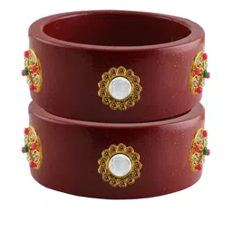 Vidhya Kangan Multi-Coloured Brass Bangles-image-70