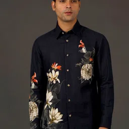 Balance by Rohit Bal Men Floral Printed Casual Shirt-image-7