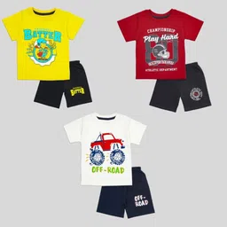 BURBN Boys Printed T-shirt with Shorts-26